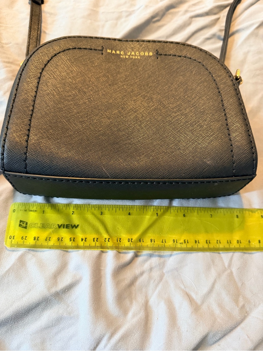 Marc Jacobs Black Crossbody Dome Satchel with Gold Hardware - Picture 7 of 7